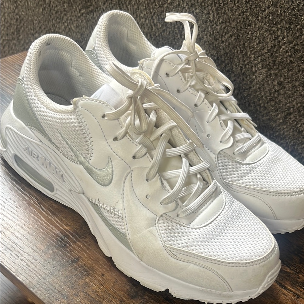 White and Gray Air Max Sneakers